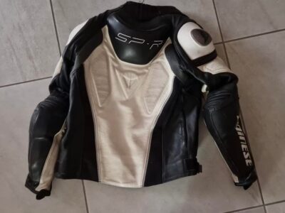 Dainese Motorrad Jacke Leather White & Black Grösse 50 Sehr Guter Zustand