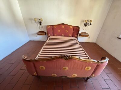 Letto antico matrimoniale co rete a doghe