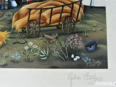 Litografia naïf “La Mietitura”