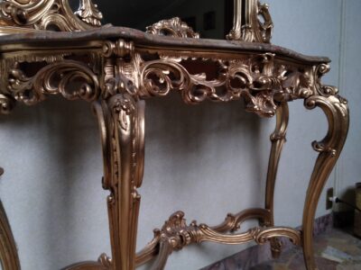 Toilette con Specchiera stile Rinascimento veneziano h255x130