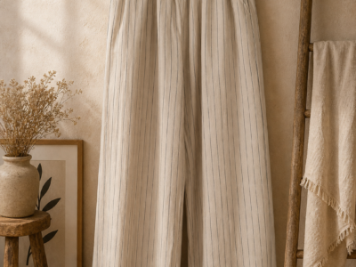 Pantaloni larghi a righe