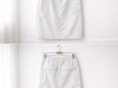 Gonna bianca cargo H&M