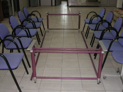 Scrivania direzionale in Cristallo temperato fumè 280x120cm