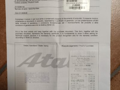 E-BIKE ATALA 21 B-CROSS - 500W + sellinoTelescopico