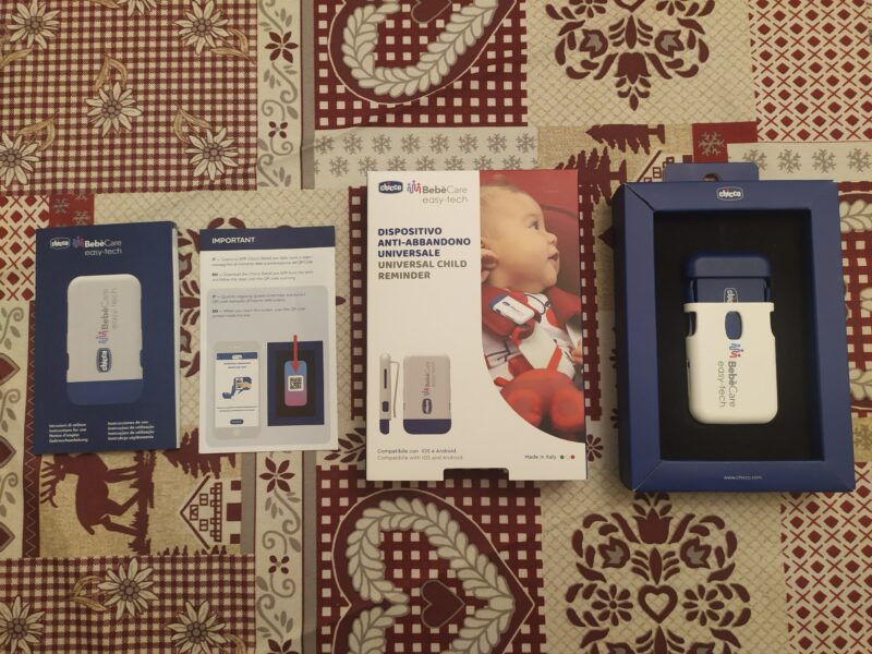 Chicco BebèCare easy-tech Sistema Antiabbandono in Auto - Bianco/Blu