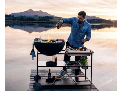 Cucina da esterno con vasca antincendio 70