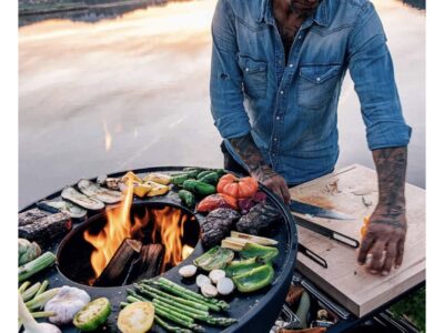Cucina da esterno con vasca antincendio 70