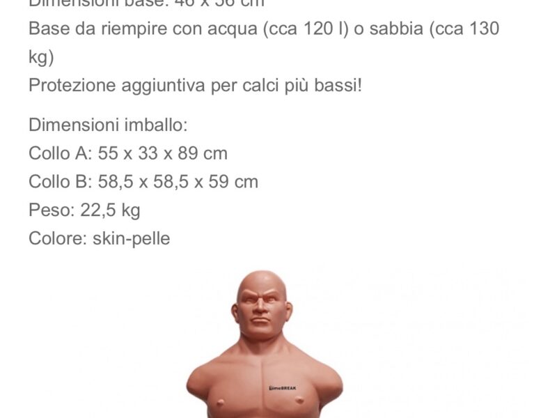 Manichino boxe regolabile