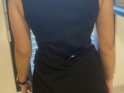 Tuta corta blazer Zara con dettagli in pizzo - Taglia S