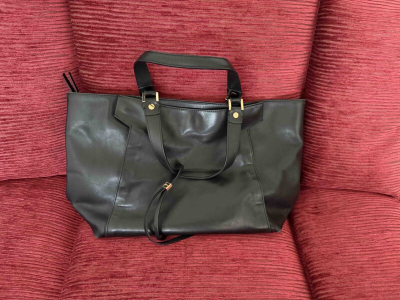 borsa in pelle nera