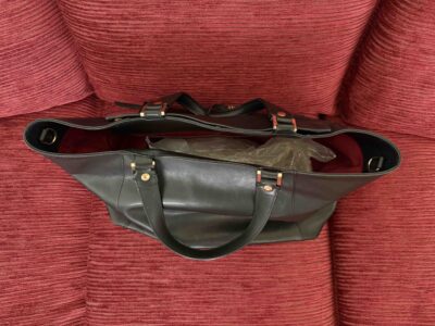 borsa in pelle nera