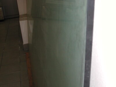 Scrivania direzionale in Cristallo temperato fumè 280x120cm