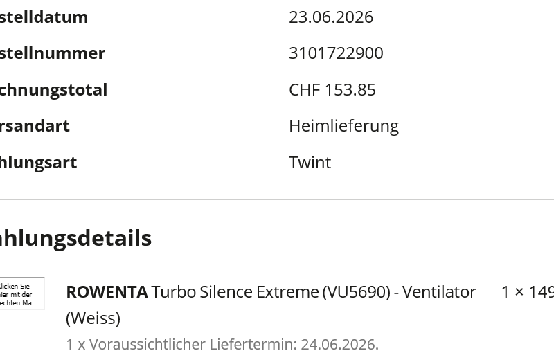 Ventilatore ROWENTA Turbo Silence Extreme VU5690