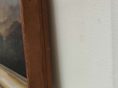 Dipinto antico originale del 1848 di " Emilio Donnini " paesaggio, olio su tela