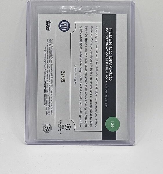 Federico Dimarco Inter – Carta numerata 27/99 Topps Chrome