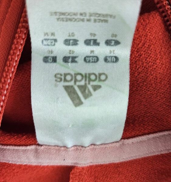 Felpa Adidas Uomo/Donna M - Zip con Cappuccio Rossa