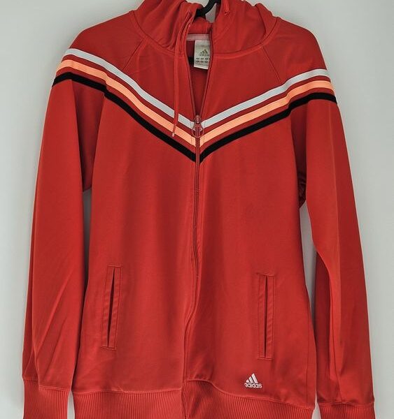 Felpa Adidas Uomo/Donna M - Zip con Cappuccio Rossa