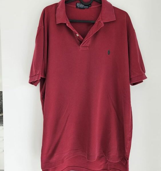 Polo Ralph Lauren Uomo L - Maglietta Vintage Bordeaux
