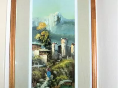 Dipinto Paesaggio con fiume