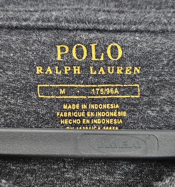 T-Shirt Polo Ralph Lauren Uomo M - Grigio con Logo Rosa