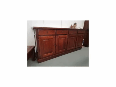 Mobile credenza in legno massello con 4 ante e cassetti